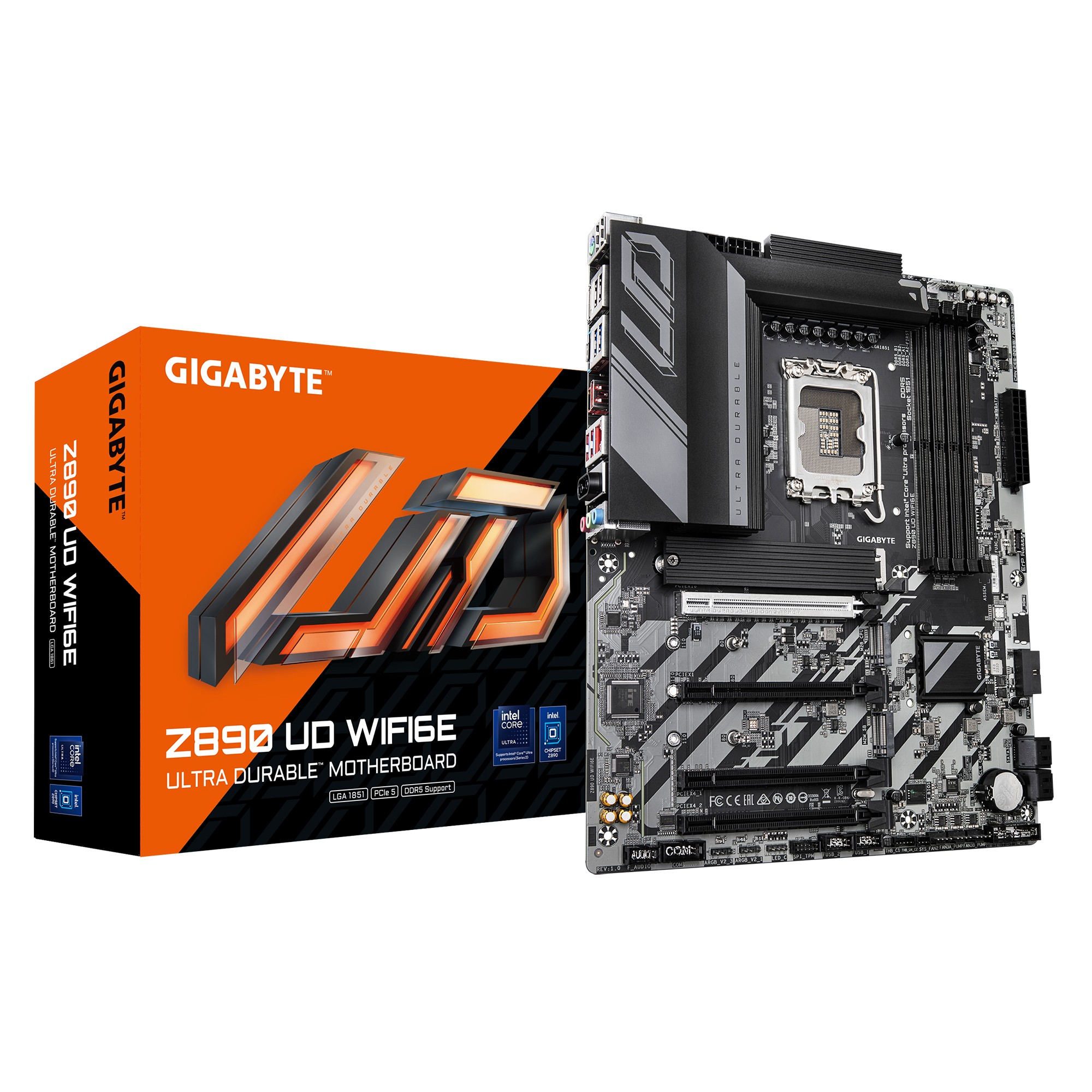 Scheda Madre GIGABYTE Z890 UD WiFi6E LGA 1851 ATX DDR5 - Immagine 1