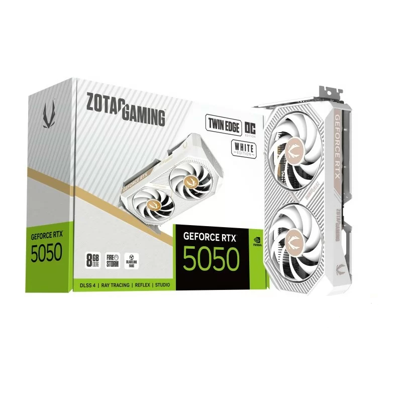 Scheda Video ZOTAC NvidiaGeForce RTX 5050 8GB Twin Edge OC Bianco - Immagine 1