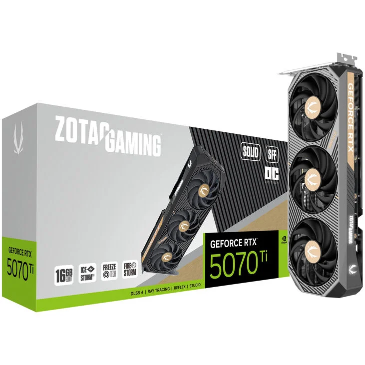 Scheda Video ZOTAC GAMING Nvidia GeForce RTX 5070 Ti Solid SFF OC 16GB GDDR7 - Immagine 1