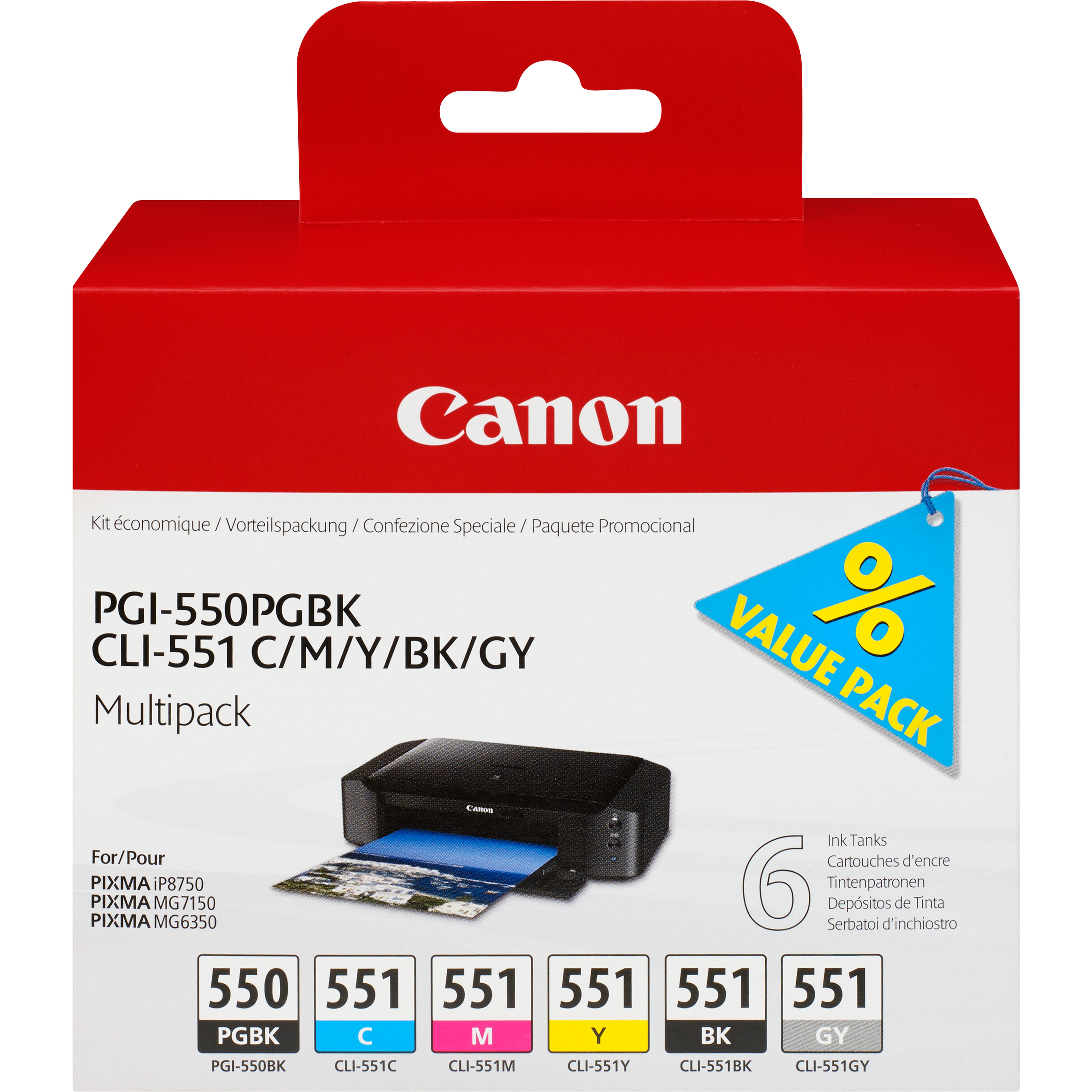 Cartuccia Canon PGI-550/CLI-551 Multipack