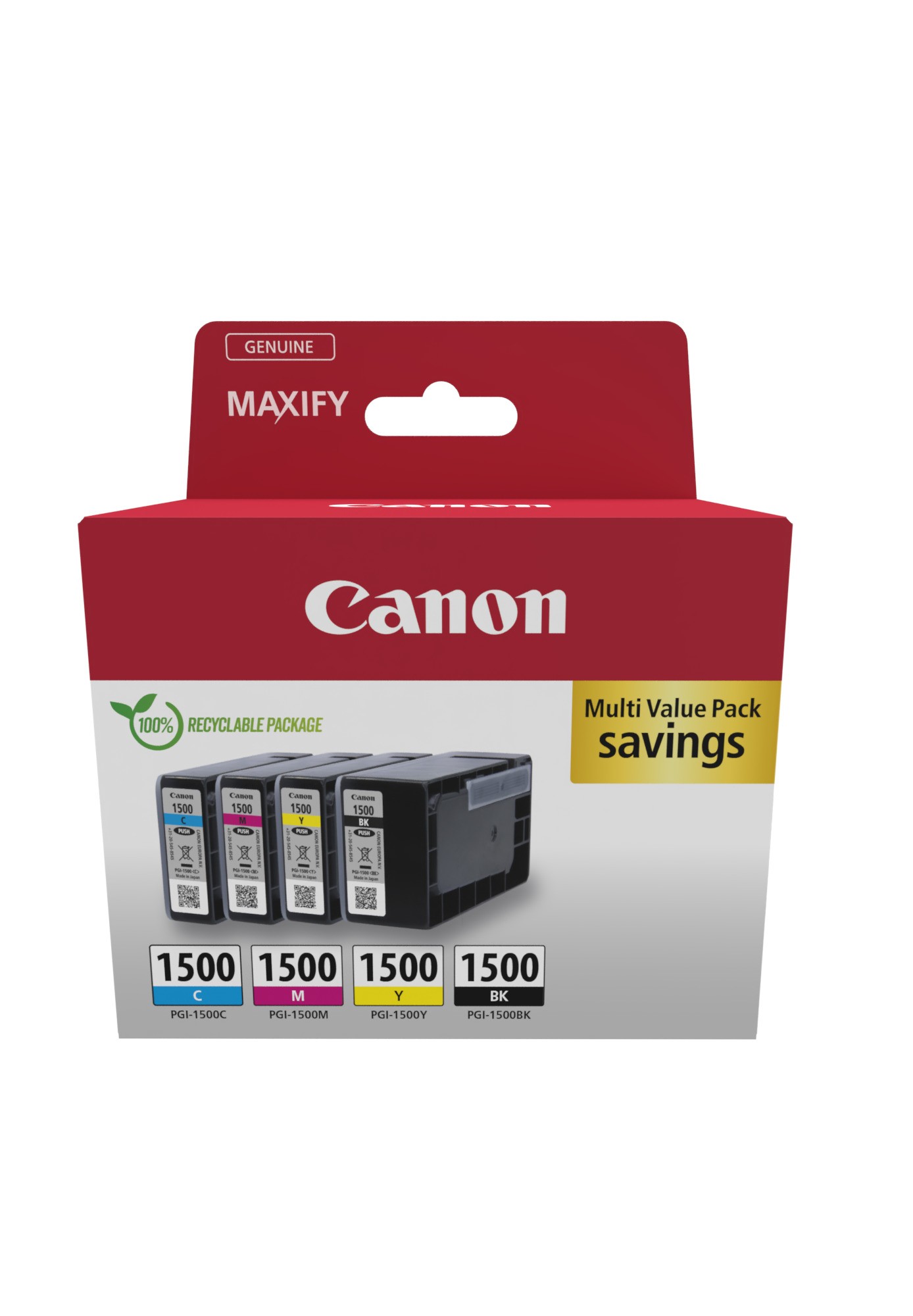 Cartuccia Canon PGI-1500 Multipack nero / ciano / magenta / giallo