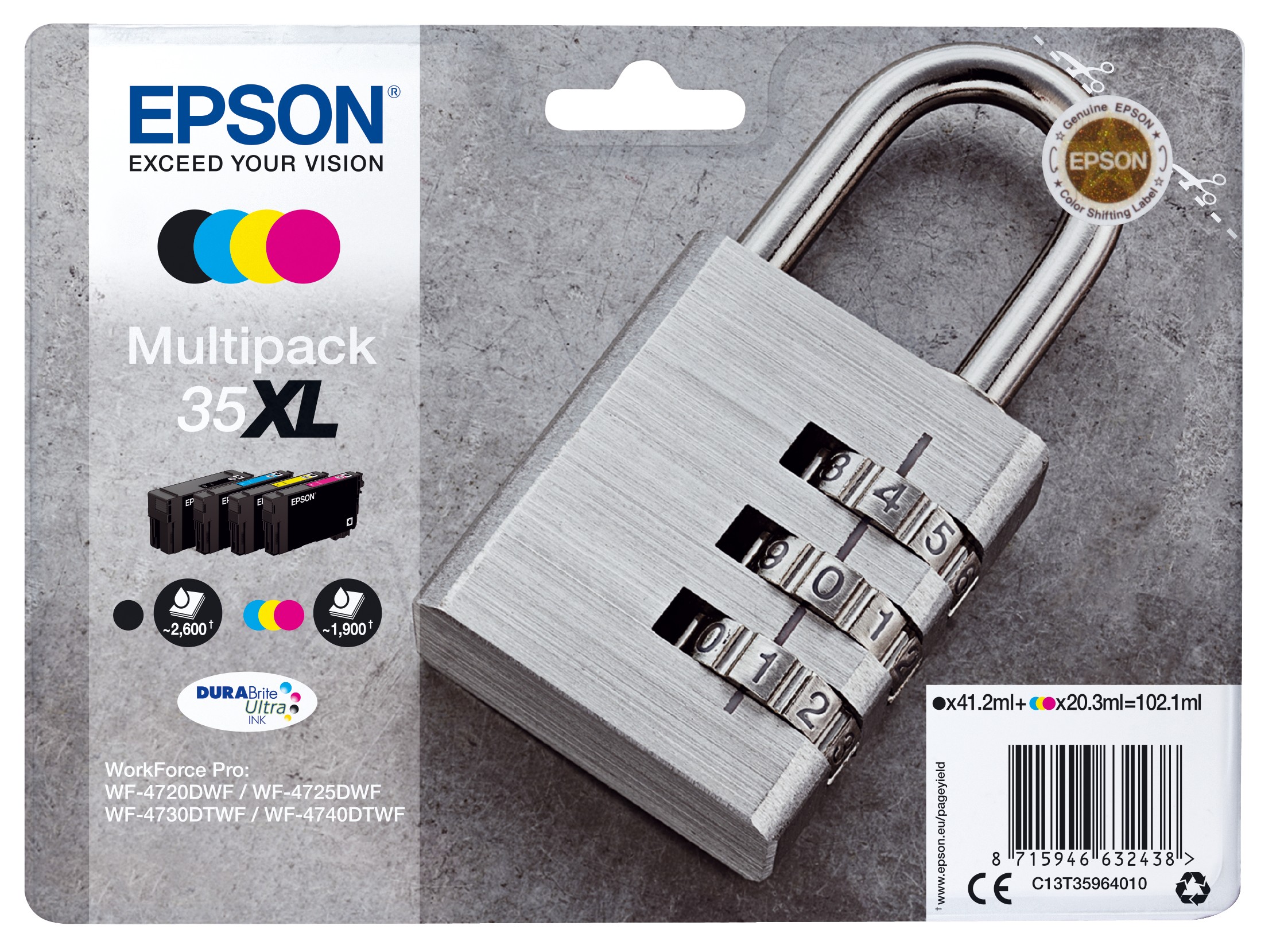 Cartuccia Epson C13T35964010 35XL Multipack