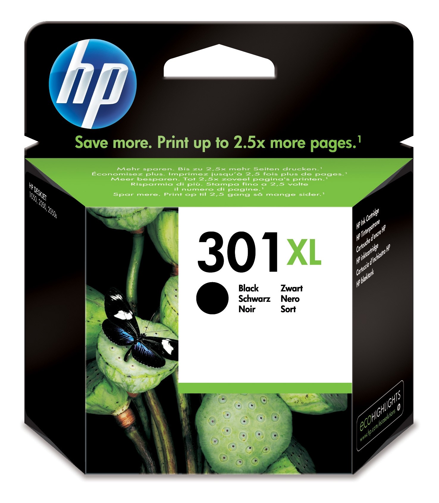 Cartuccia HP d'inchiostro nero CH563EE 301 XL 430 pagine 8ml - Immagine 1