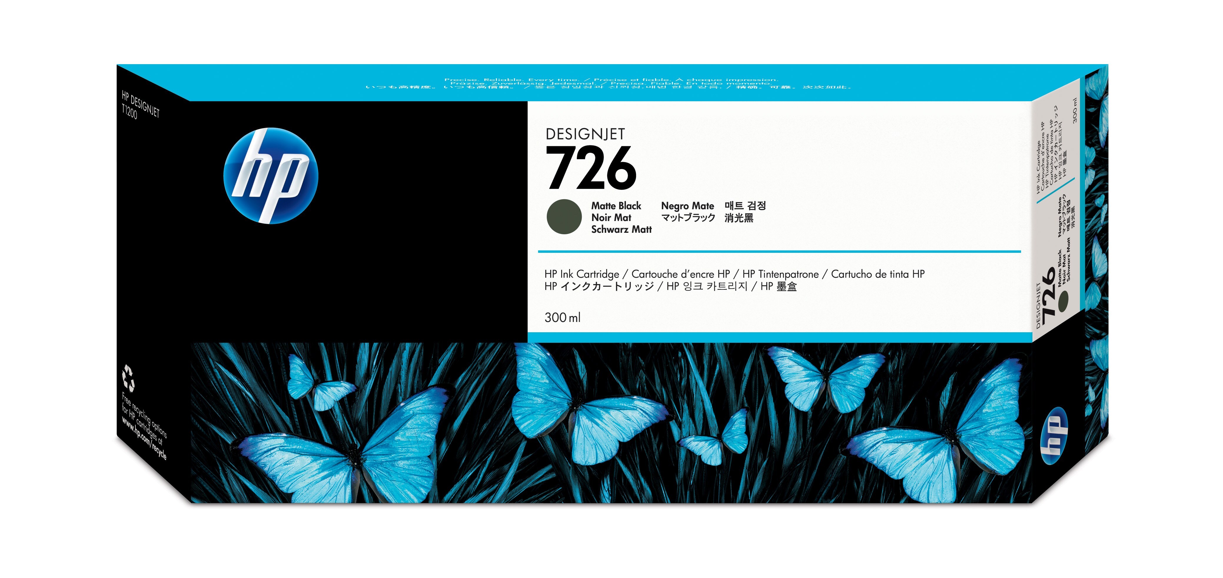 Cartuccia HP 726 Nero Opaco - Immagine 1