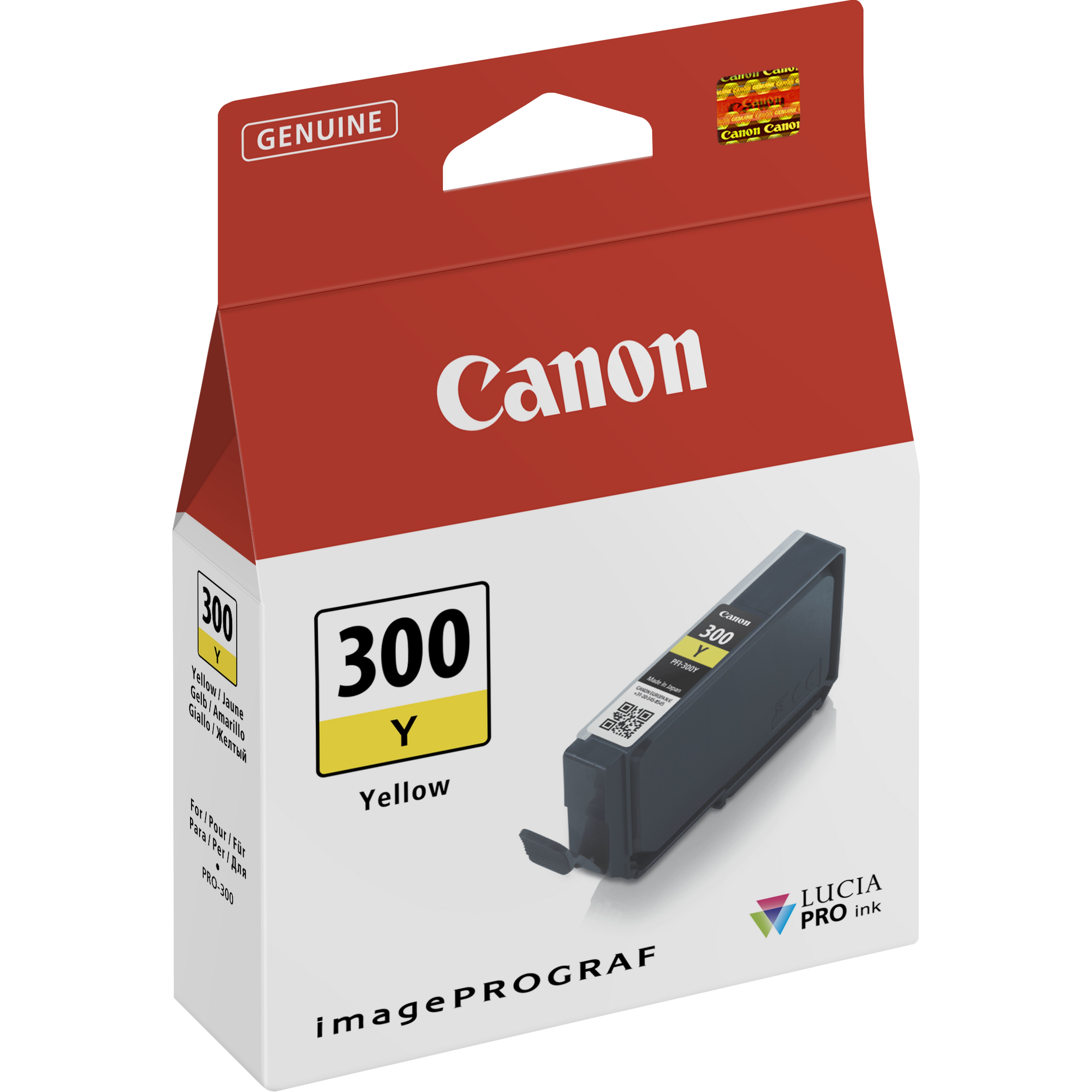 Cartuccia Canon d'inchiostro giallo PFI-300y 4196C001 14ml - Immagine 1