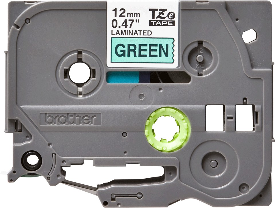 Nastro Brother Laminato Nero Su Verde TZe-731 TZ-731 12mm x 8m