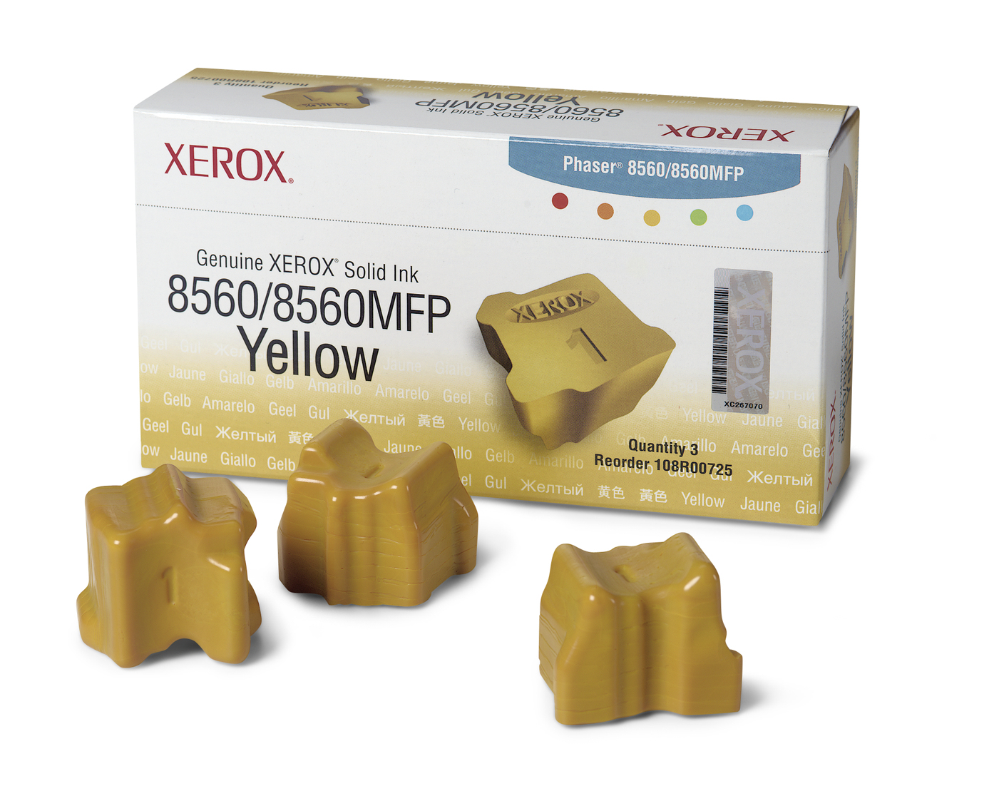 108R00725 - COLORSTIX PHASER 8560 GIALLO (3G) COLORSTIX GIALLO PER PHASER 8560 / 8560 MFP (3
