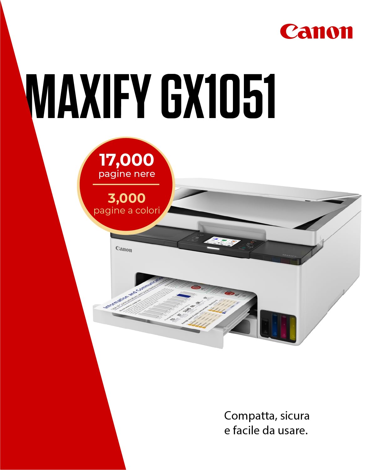 MAXIFY GX1051 EB2 Multifunzione 3 in 1: stampa, copia, scansione, fino al formato A4 - Miniatura 2