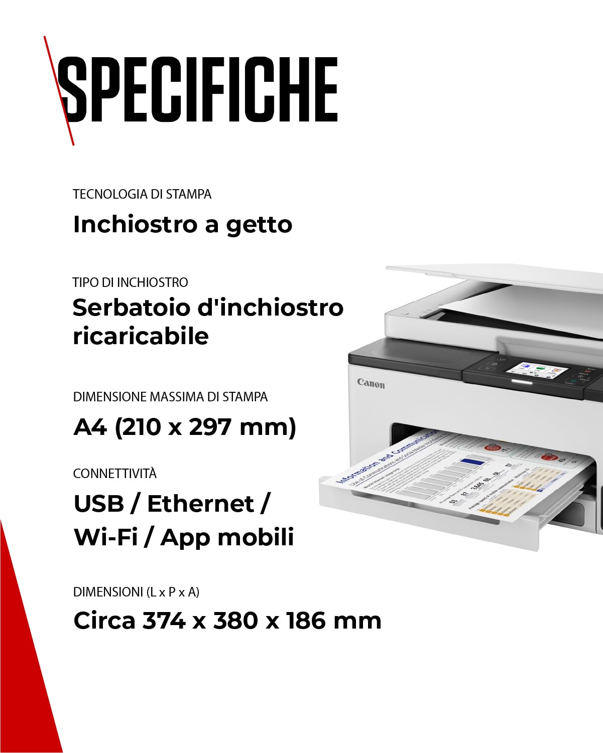 MAXIFY GX1051 EB2 Multifunzione 3 in 1: stampa, copia, scansione, fino al formato A4 - Miniatura 5