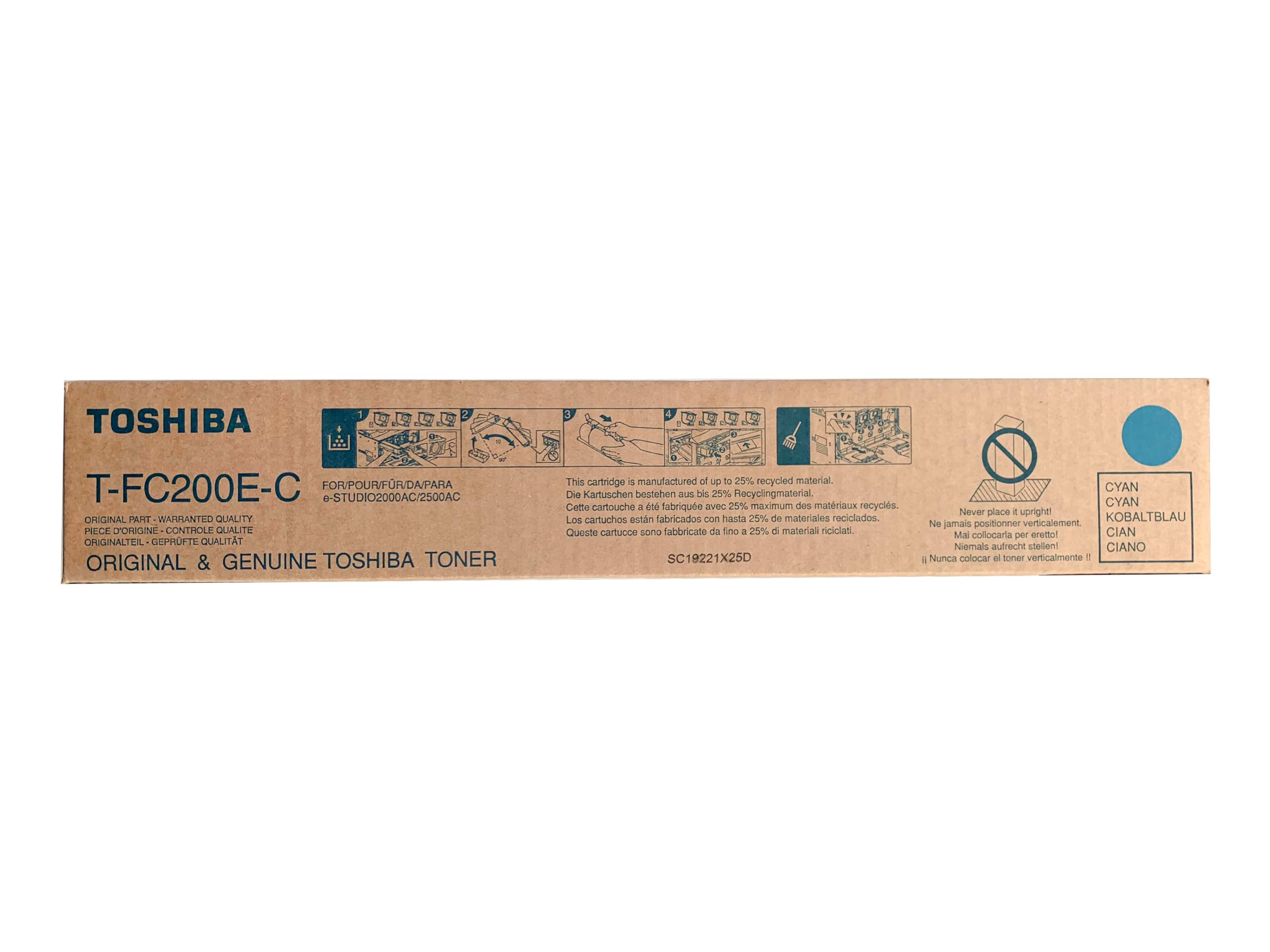 Toner T-FC200EC TONER CYAN (CARTRIDGE) per e-STUDIO2000AC/2500AC durata 33600 - 6AJ00000195