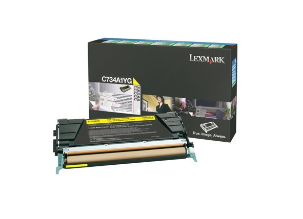LEXMARK C/X734,746,X738 Yel Rtn 6K Cartrige -( Product Line - Enterprise )- C734A1YG - Immagine 1